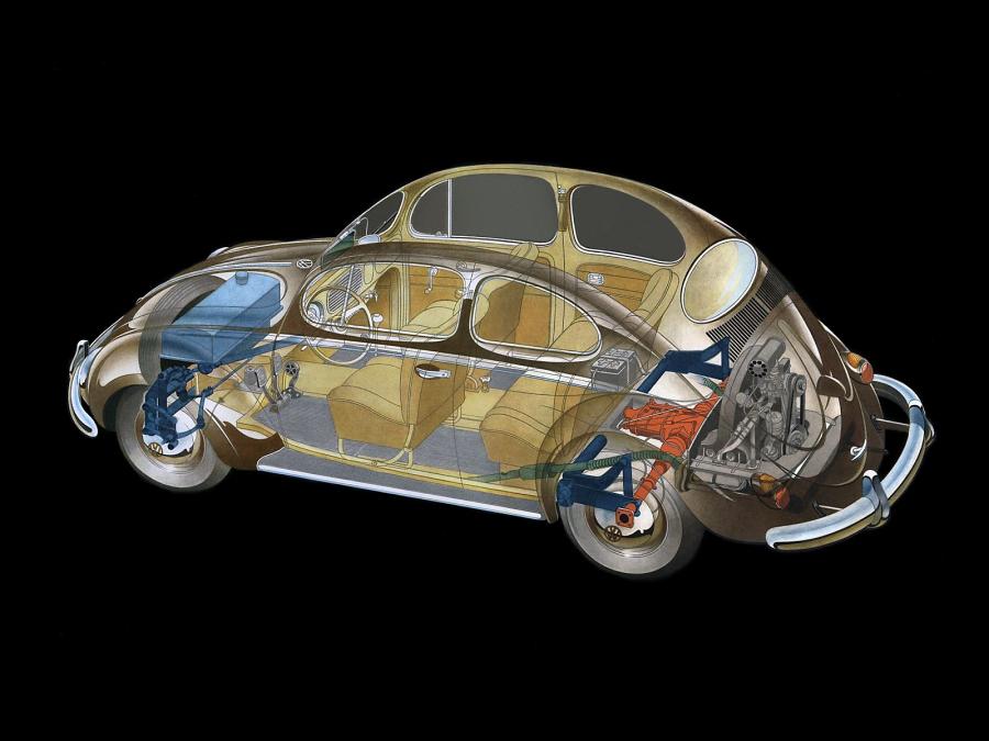 Схема Volkswagen Kafer 1953 года  (фото 6 из 6)